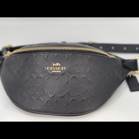 SOLD OUT!!!Coach Black Signature Belt Bag $328 - Picture 6 of 6